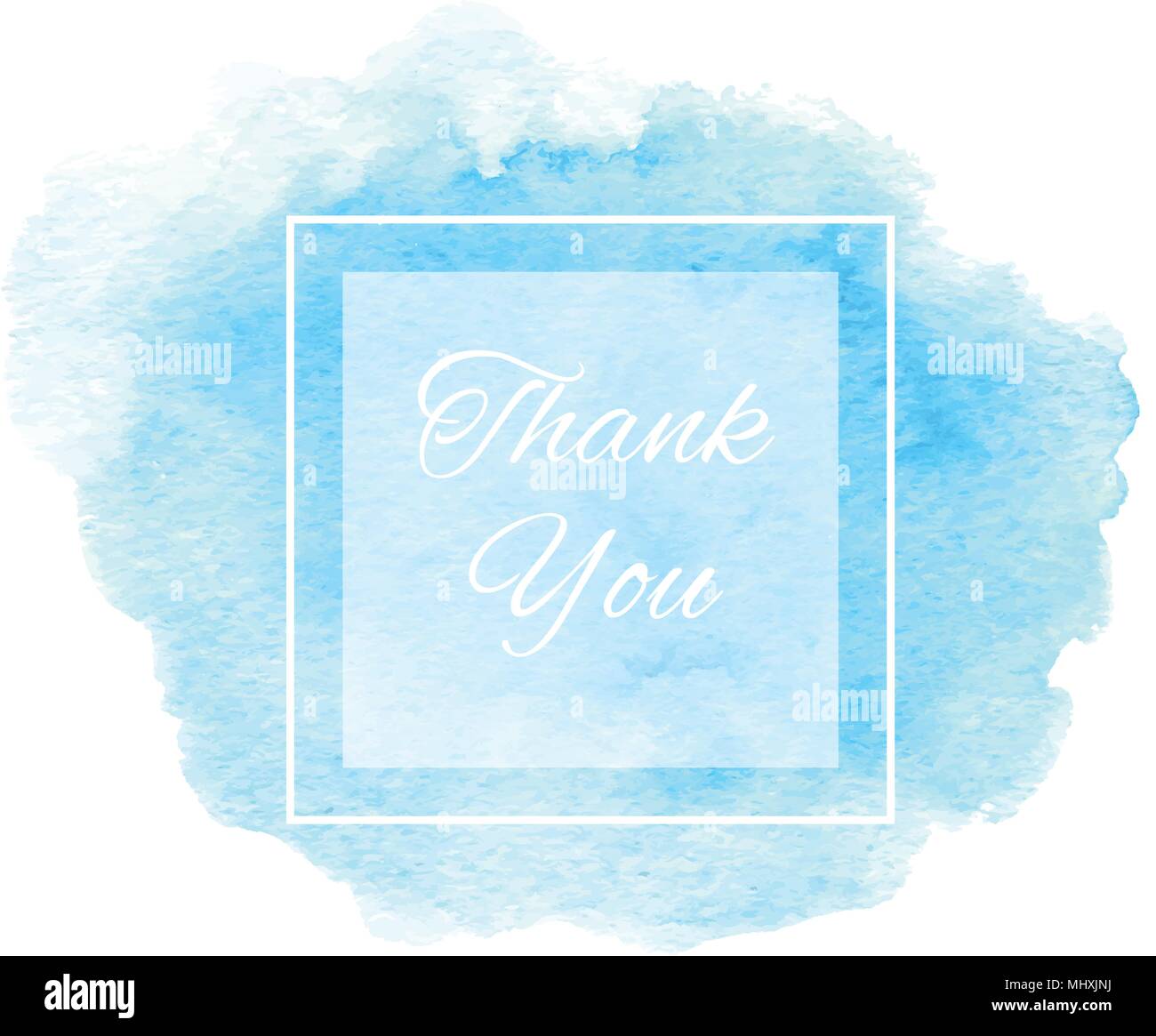 Disegnata a mano ad acquerello texture blu isolato su sfondo bianco Illustrazione Vettoriale