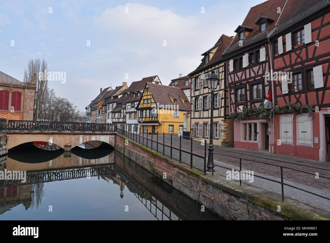 Quartiere piccola Venezia di Colmar, Francia Foto Stock