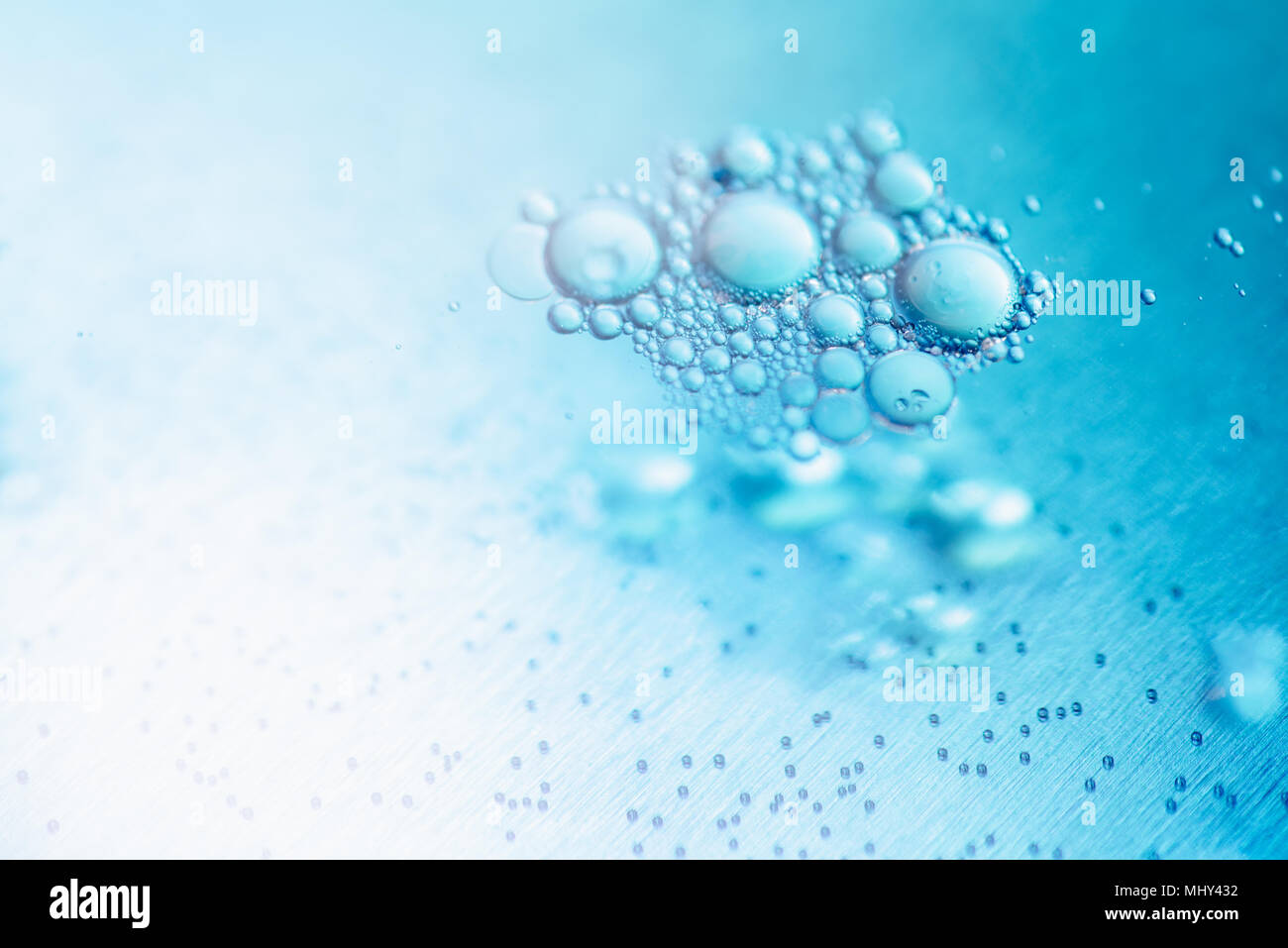 Macro close up di bolle di sapone aspetto immagine scientifica della cella e la membrana cellulare Foto Stock