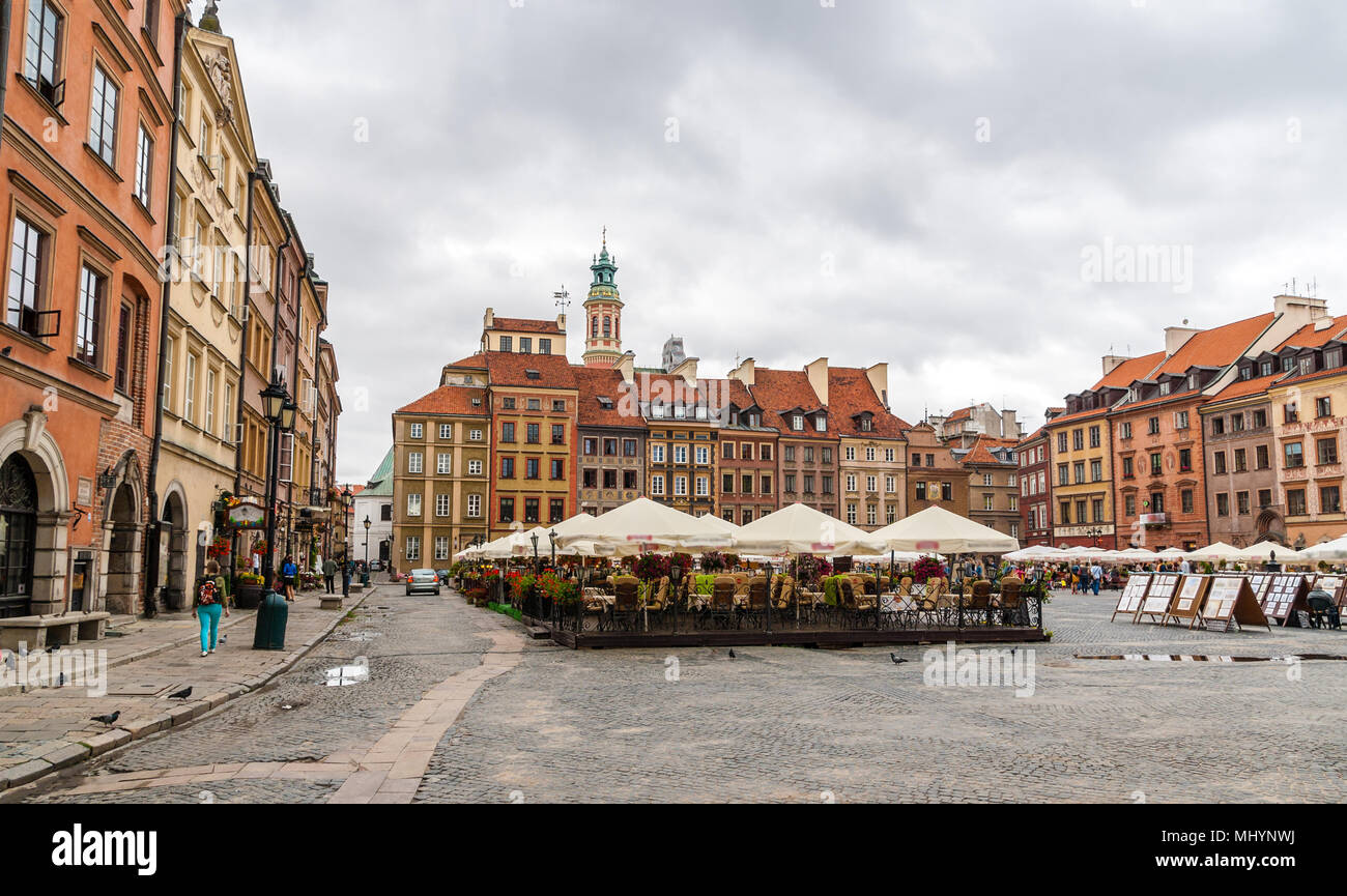 Old Town Market Place, Varsavia, Polonia Foto Stock