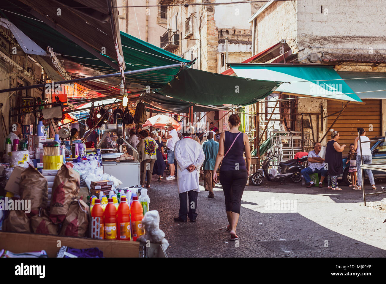 Palermo, Ballarò mercato, Sicilia, Italia Foto Stock