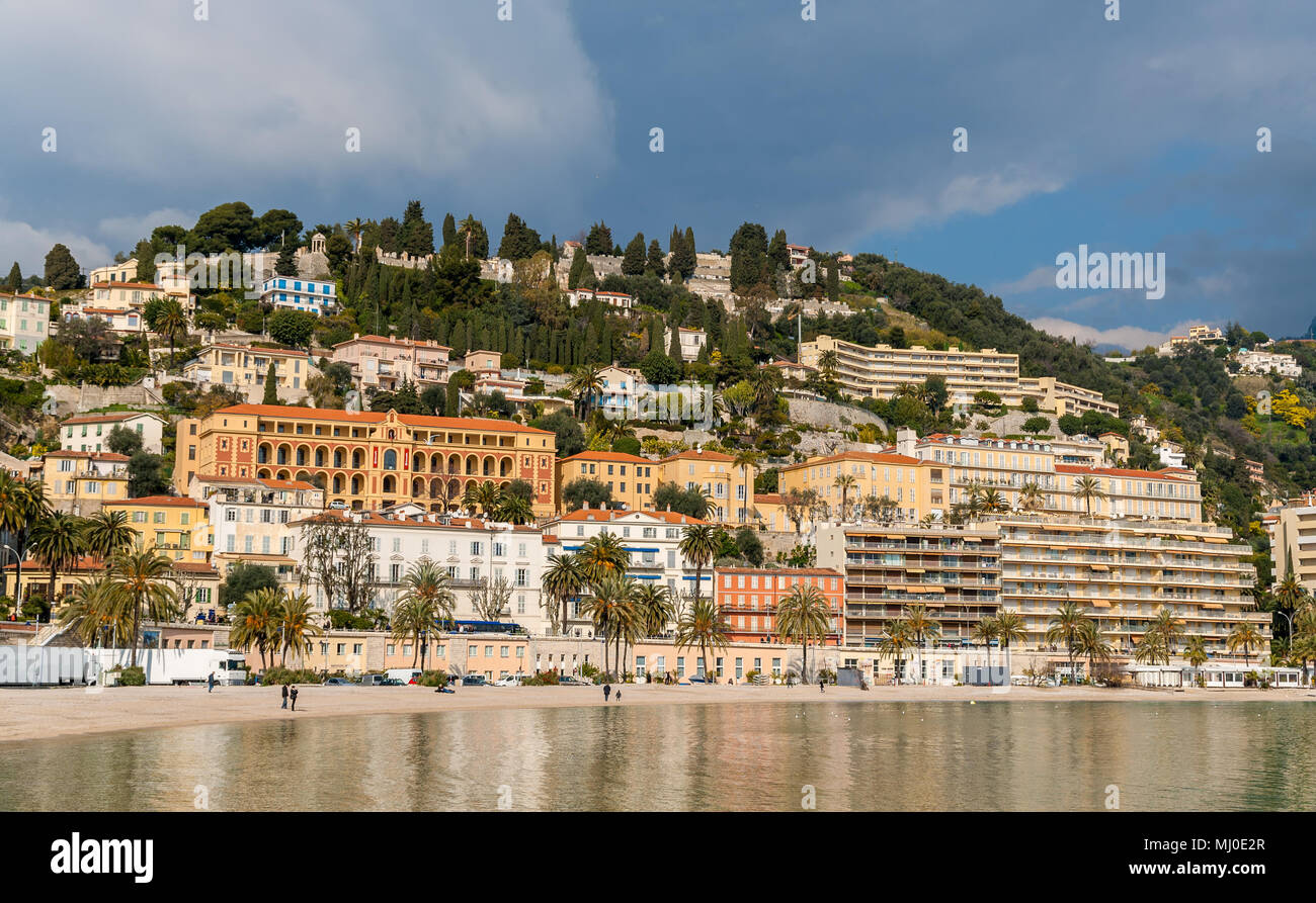 Menton città in febbraio - Costa Azzurra Foto Stock