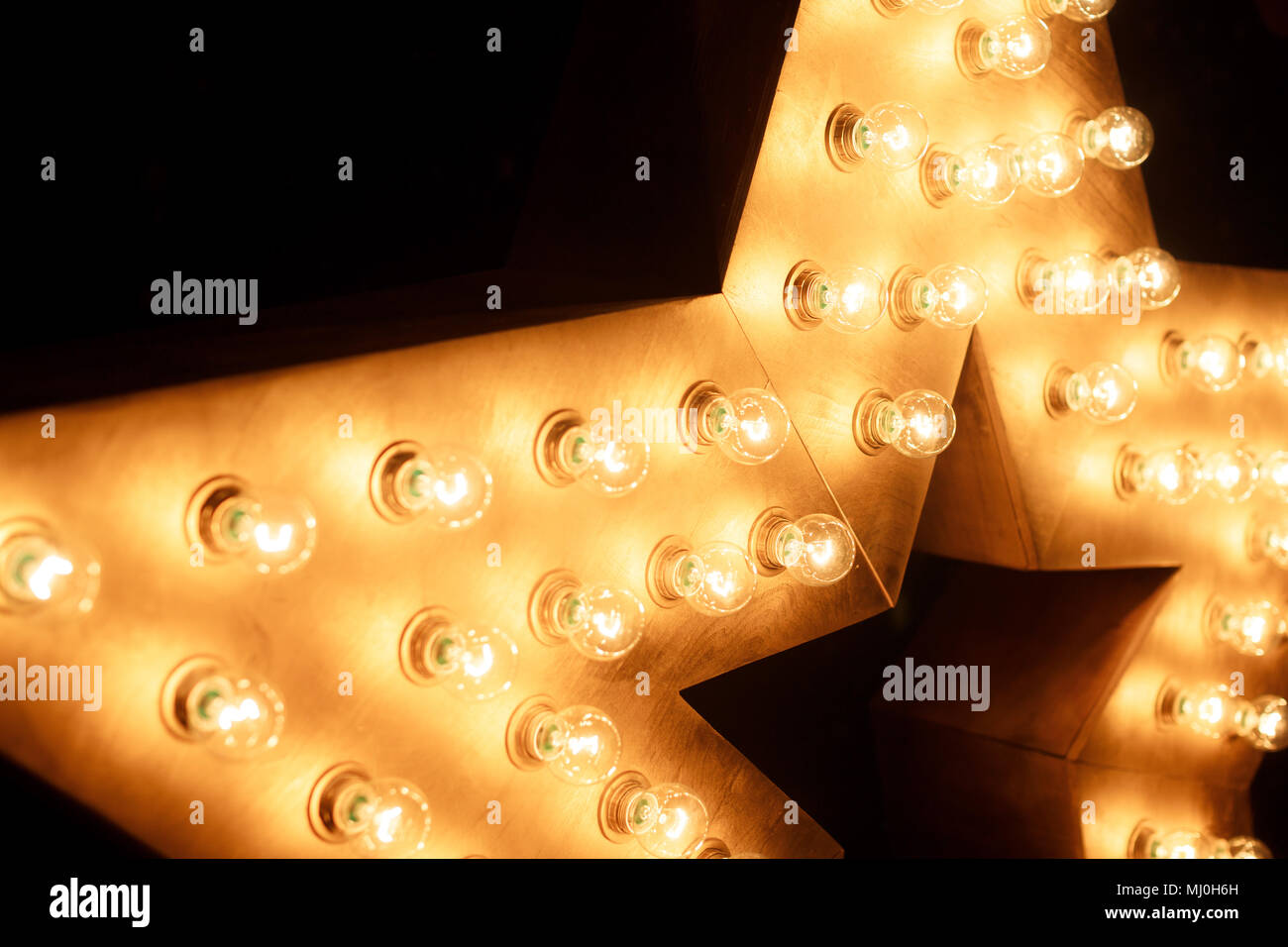 Stella decorativa con lampade Foto Stock