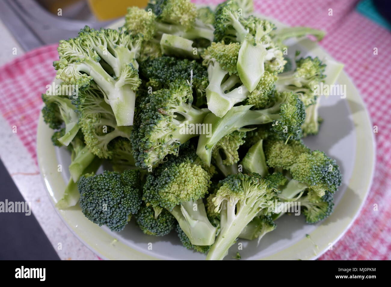 Taglio fresco fino broccoli Foto Stock