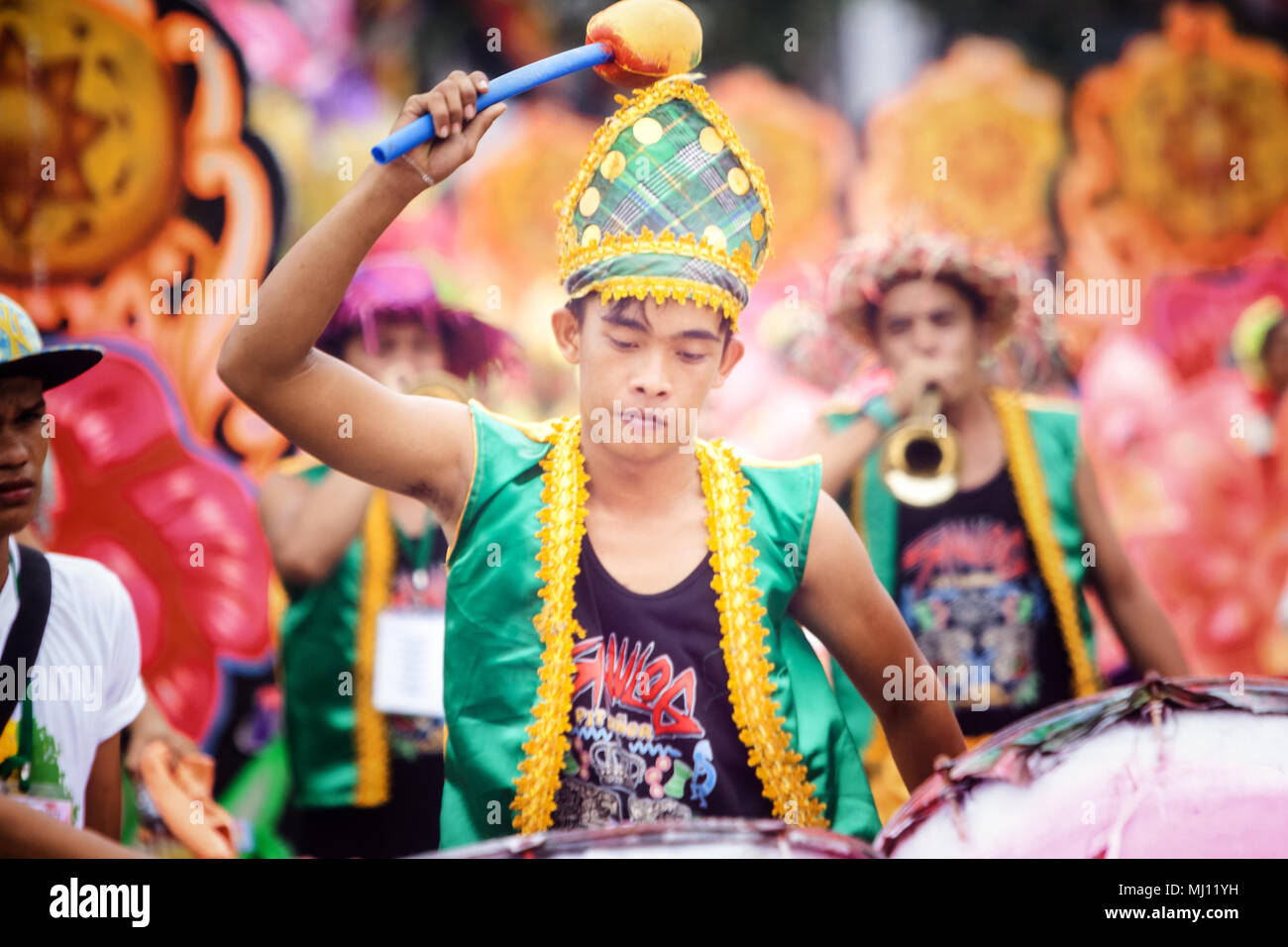 Sinulog Parade di Cebu, Filippine Foto Stock