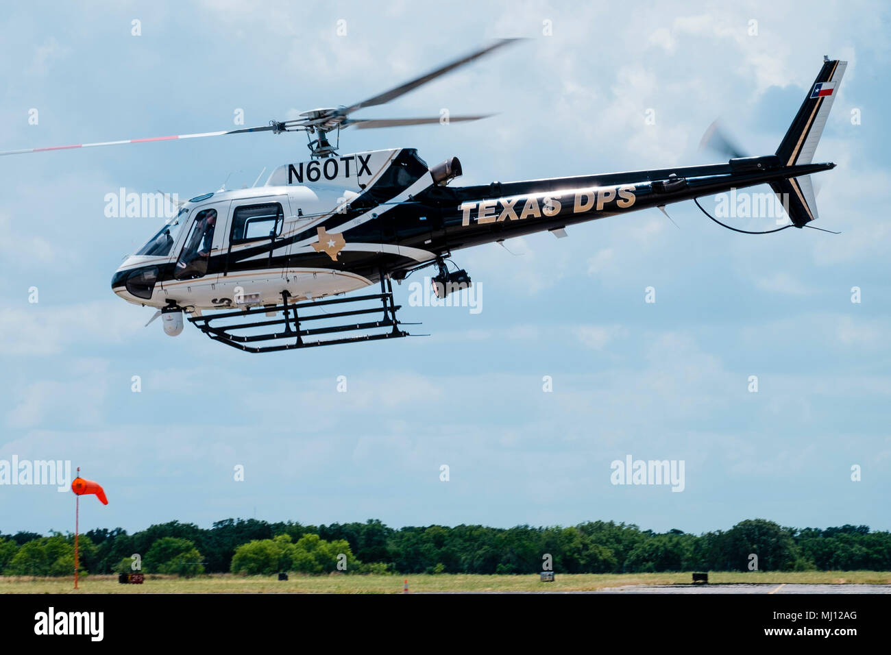 Texas Dipartimento della Pubblica Sicurezza legge elicottero di decollare. Foto Stock