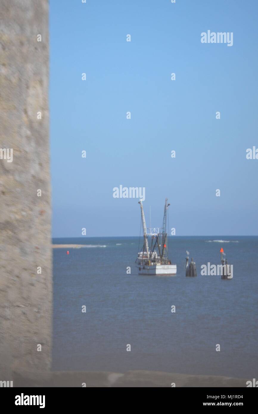 Nave Castillo de San Marcos-gamberetti Foto Stock