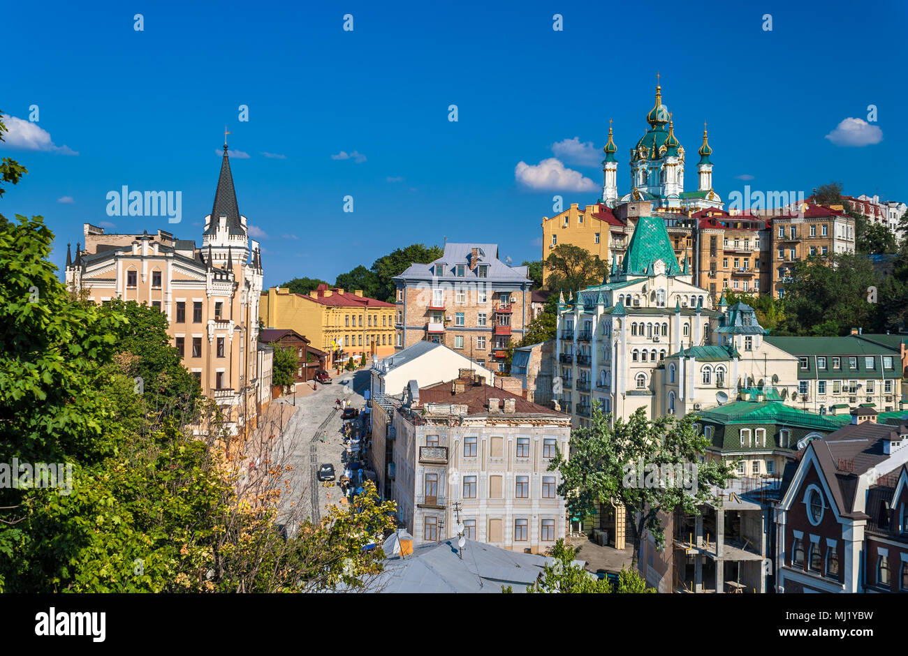 Discesa Andriyivskyy. A Kiev, Ucraina Foto Stock