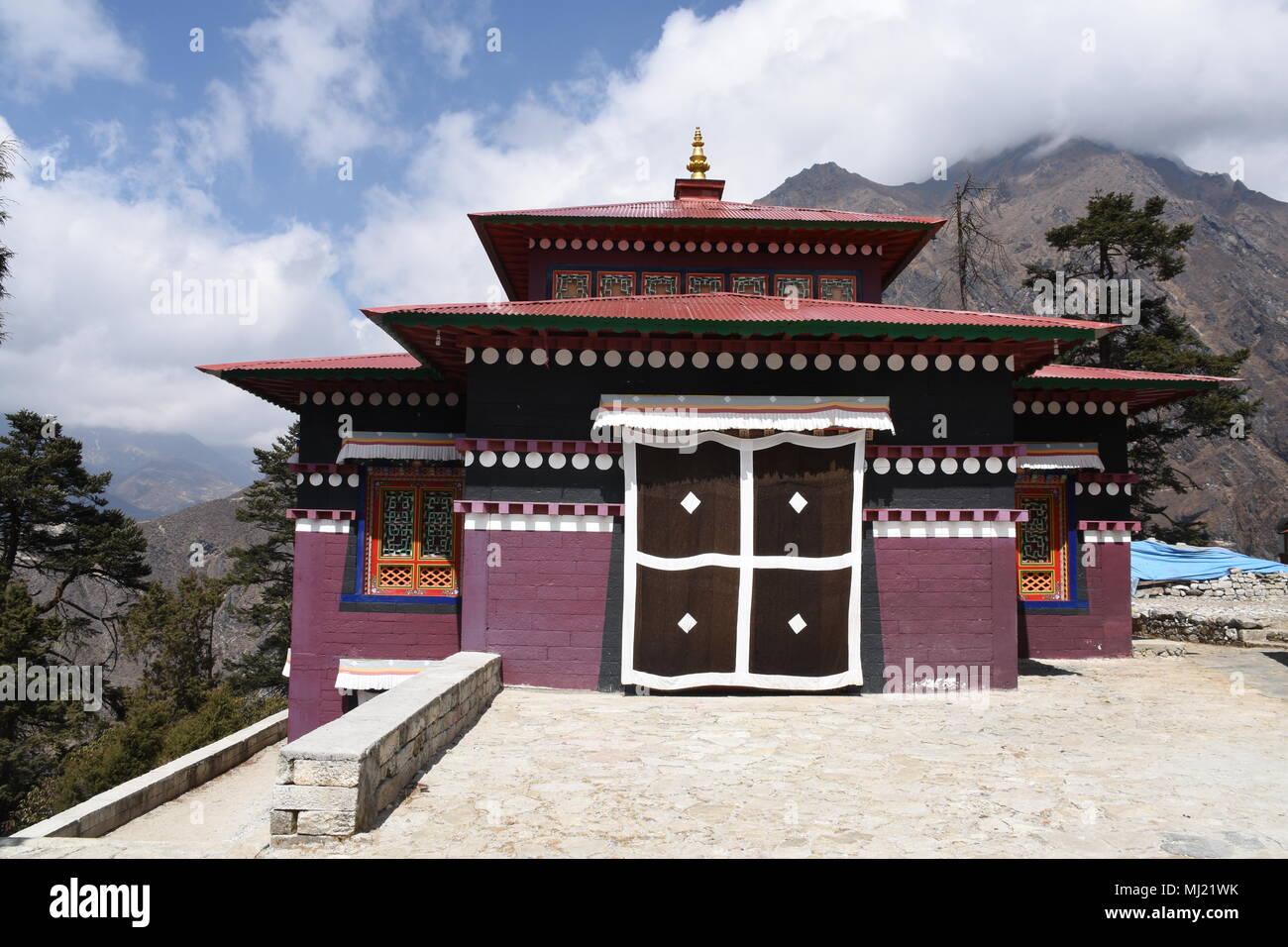 Piccolo edificio del monastero di Tengboche, Nepal Foto Stock