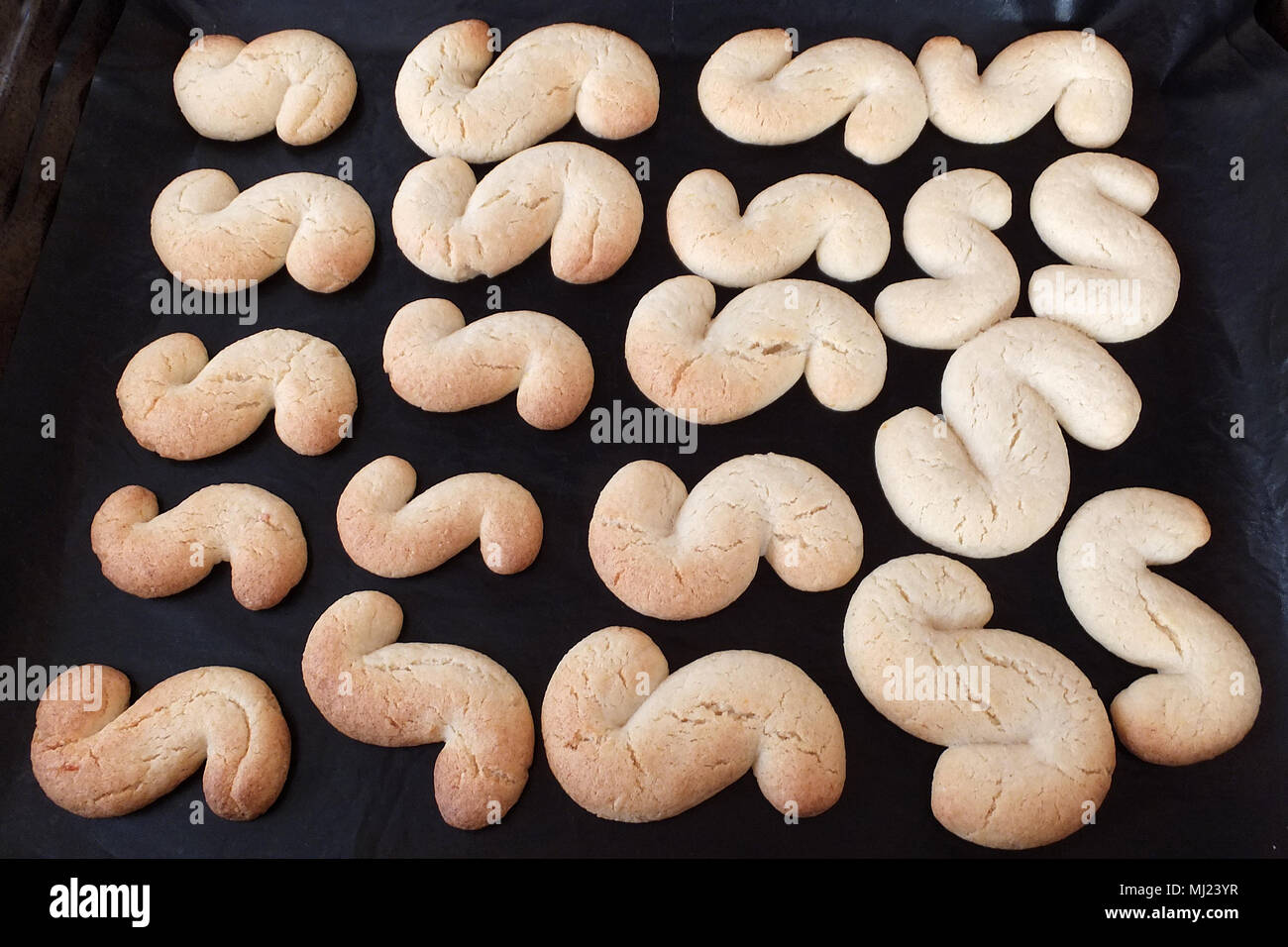 Bosworth Jumbles, tradizionali biscotti in inglese Foto Stock