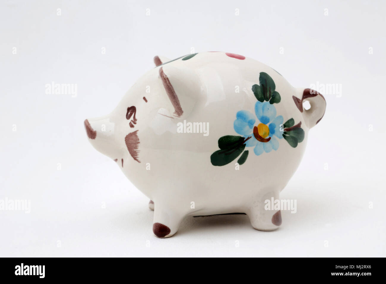 Floral Salvadanaio soldi Box Foto Stock