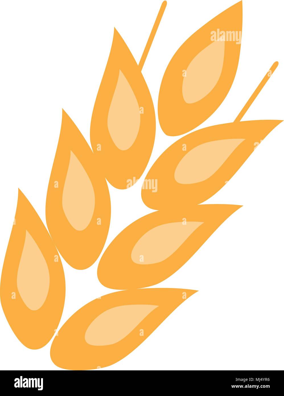 Illustrazione vettoriale di orecchio di icona di frumento Illustrazione Vettoriale