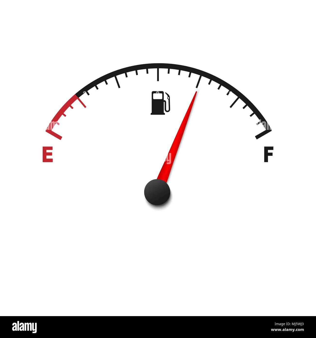 Svuotare il carburante manometro misuratore illustrazione vettoriale Illustrazione Vettoriale
