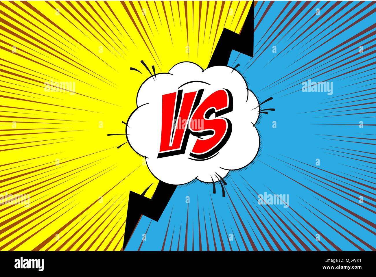 Versus. vs. lotta sfondi fumetti design di stile. Illustrazione Vettoriale. Illustrazione Vettoriale