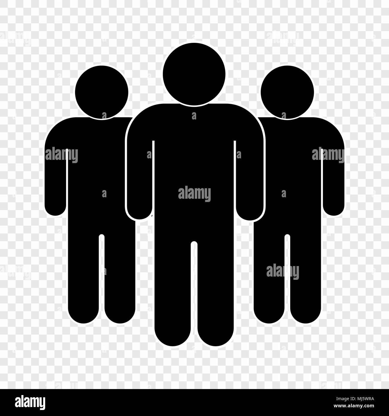 Icona di persone su sfondo trasparente. Simbolo di persona Illustrazione Vettoriale