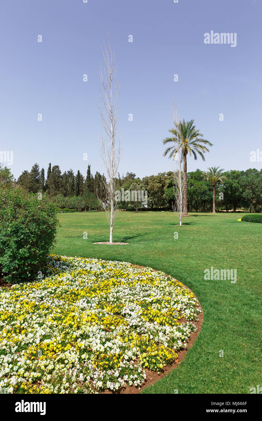 Pittoresca area del Parco Ramat Hanadiv, Israele Foto Stock