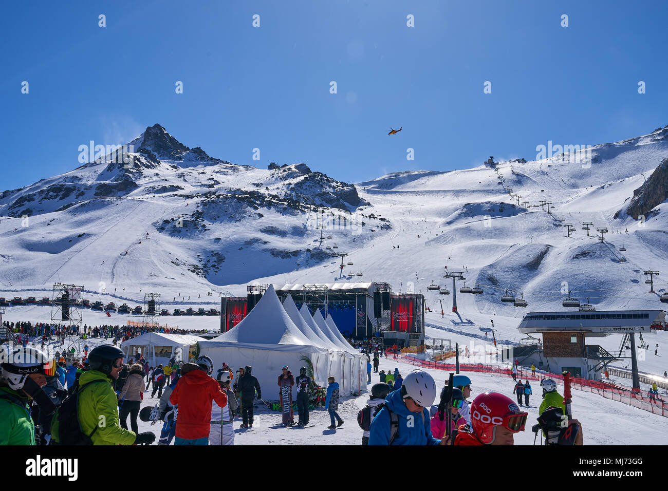 Helene Fischer in concerto 2018, Ischgl, Aprile 30, 2018 il tedesco superstar Helene FISCHER, GER ha invitato per una mostra alla cima della montagna concerto come finale Foto Stock