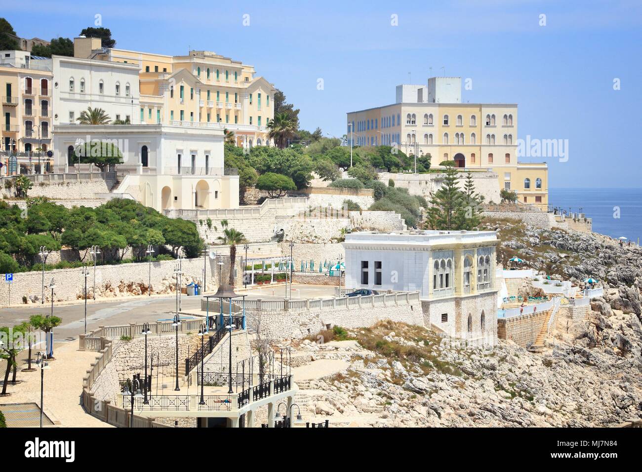 Santa Cesarea Terme nel Salento regione dell'Italia. Città termale. Foto Stock