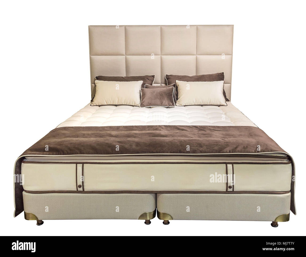 Grigio di lusso moderno e beige mobili letto con letto modellato con ... Mobili di lusso moderni