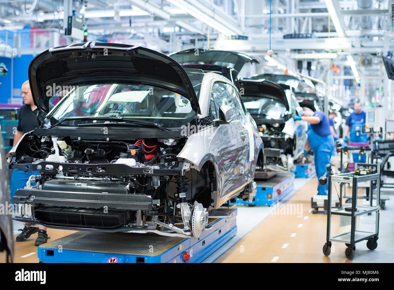I8 Produzione presso Stabilimento BMW di Lipsia Foto Stock