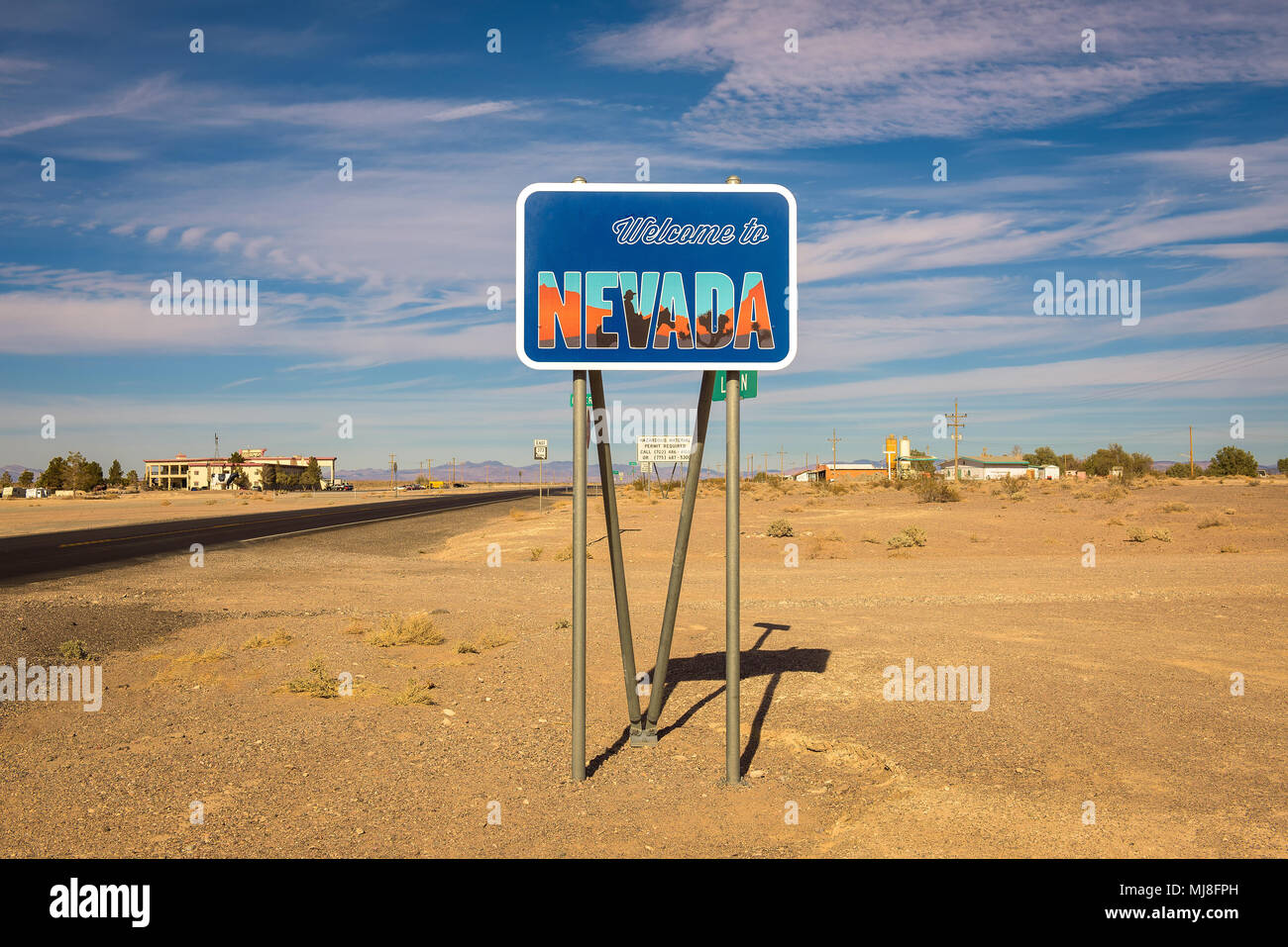 Benvenuti al Nevada cartello stradale Foto Stock
