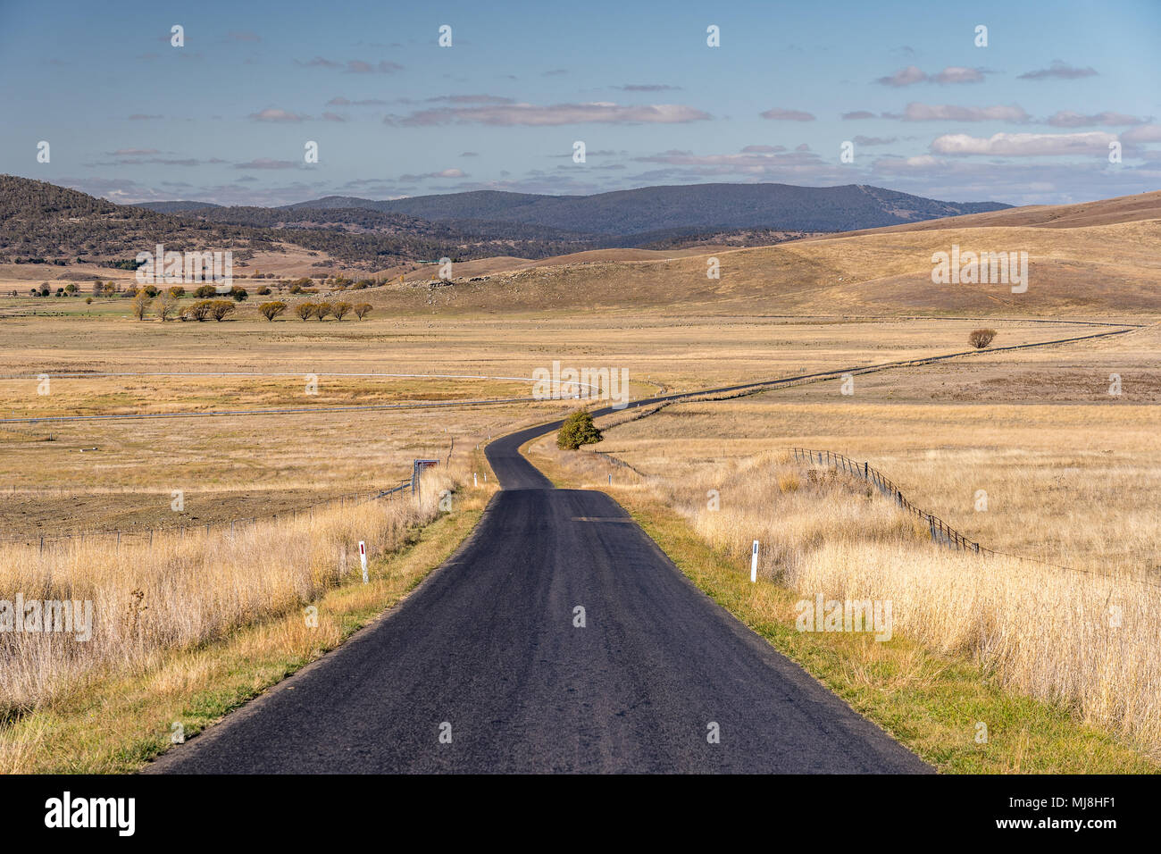 Strada aperta in Australia rurale Foto Stock