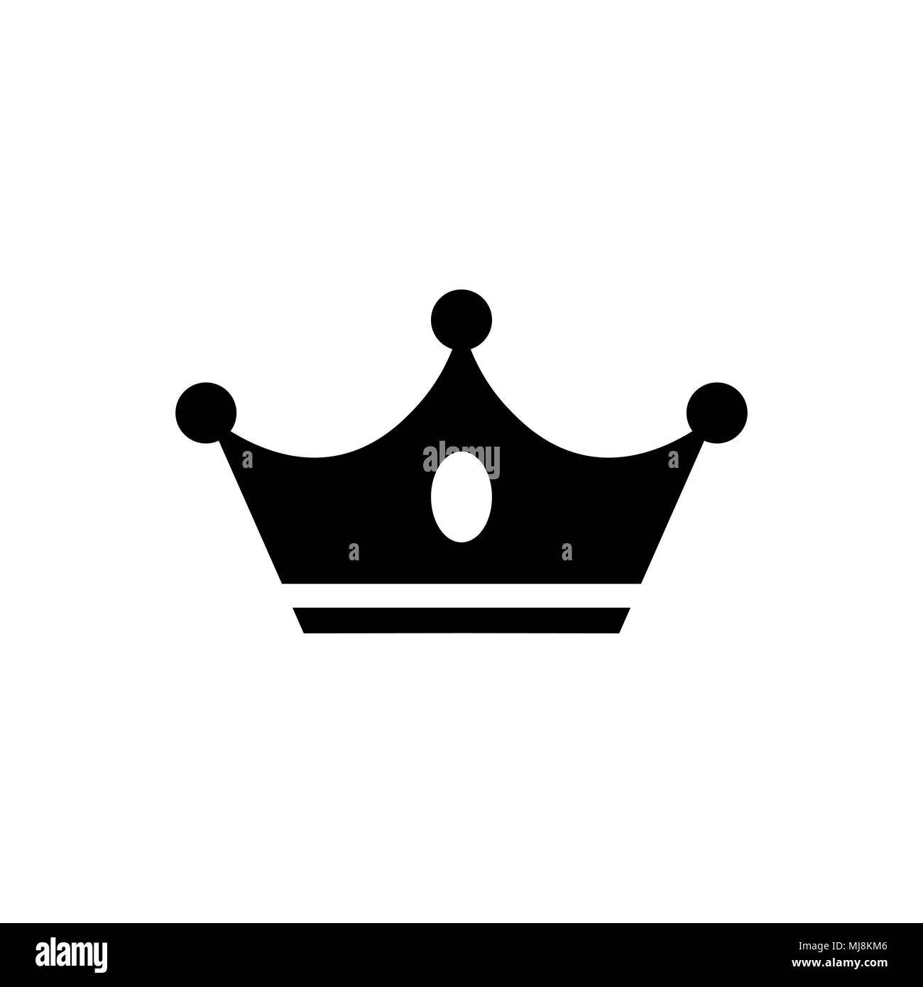 Icona di corona in stile appartamento. Simbolo di corona isolata su sfondo bianco. Abstract corona icona vettore per il vostro web site design, logo, app, UI. Vector illust Illustrazione Vettoriale