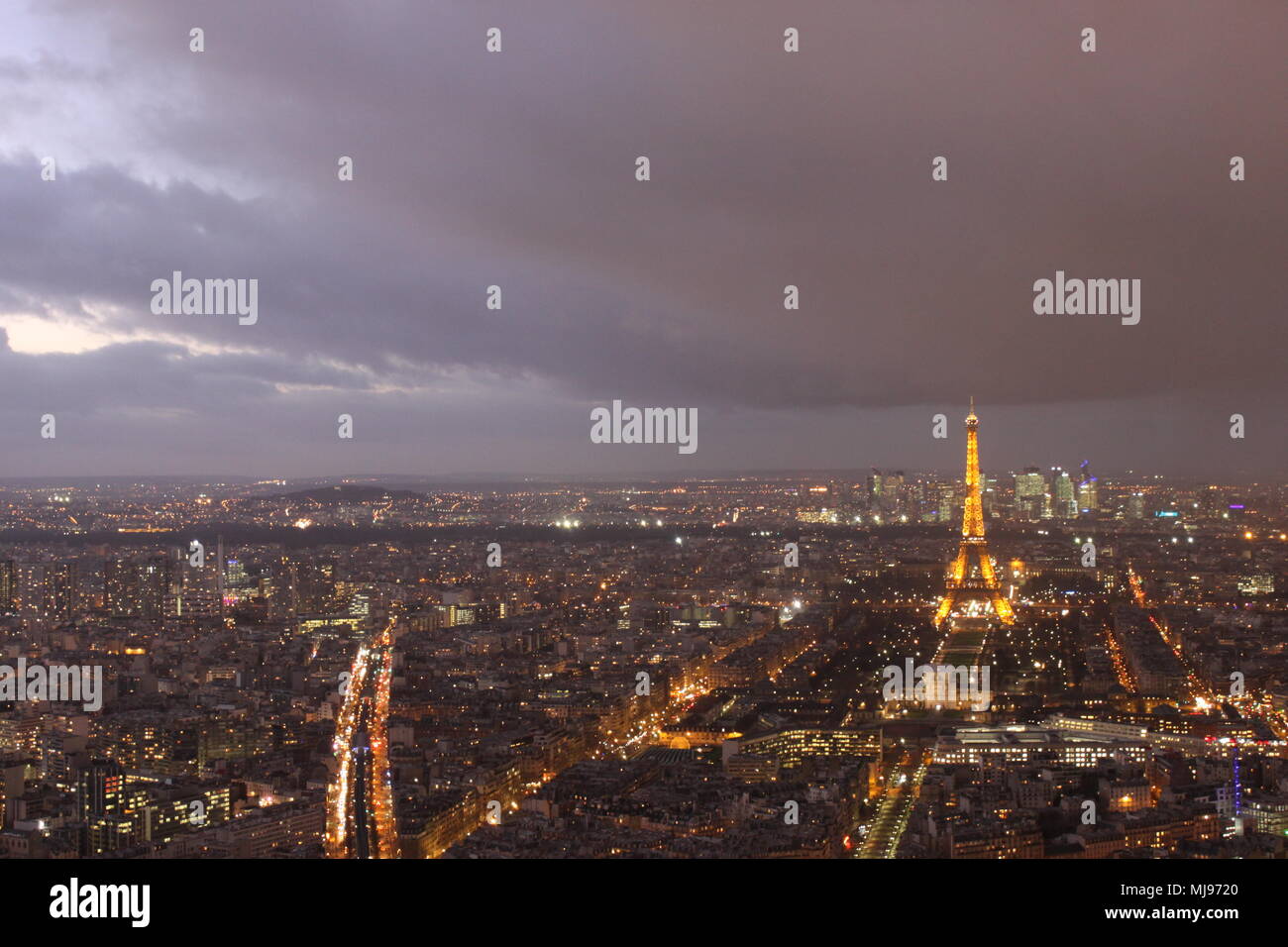 Parigi di notte Foto Stock