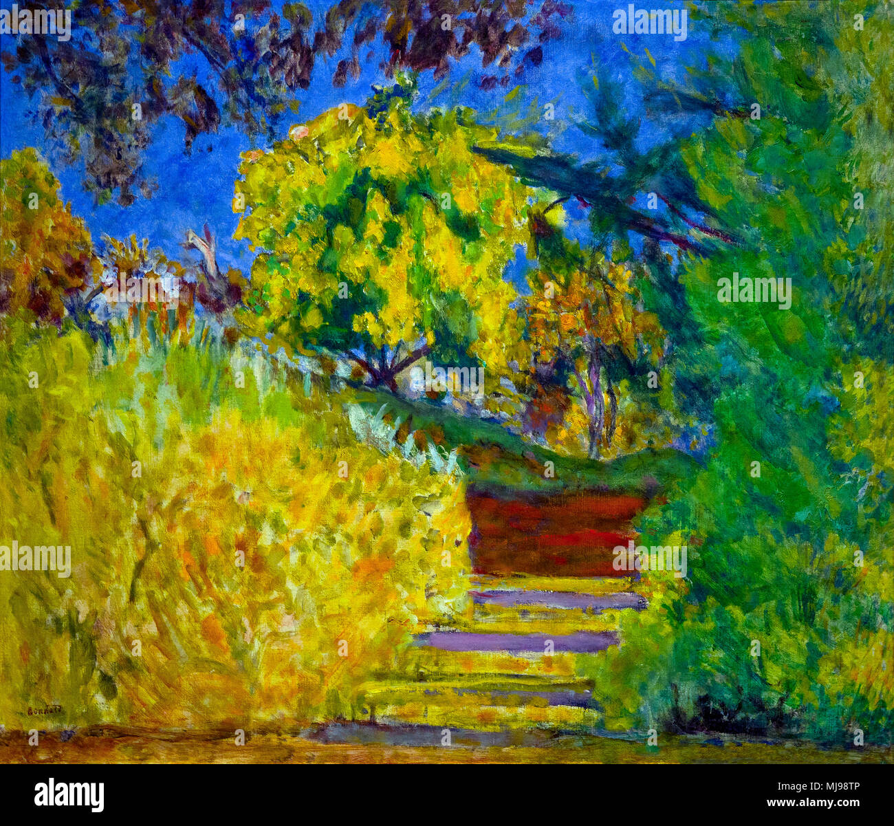 Scale dell'artista giardino, 1942-1944, Pierre Bonnard, National Gallery of Art di Washington DC, USA, America del Nord Foto Stock