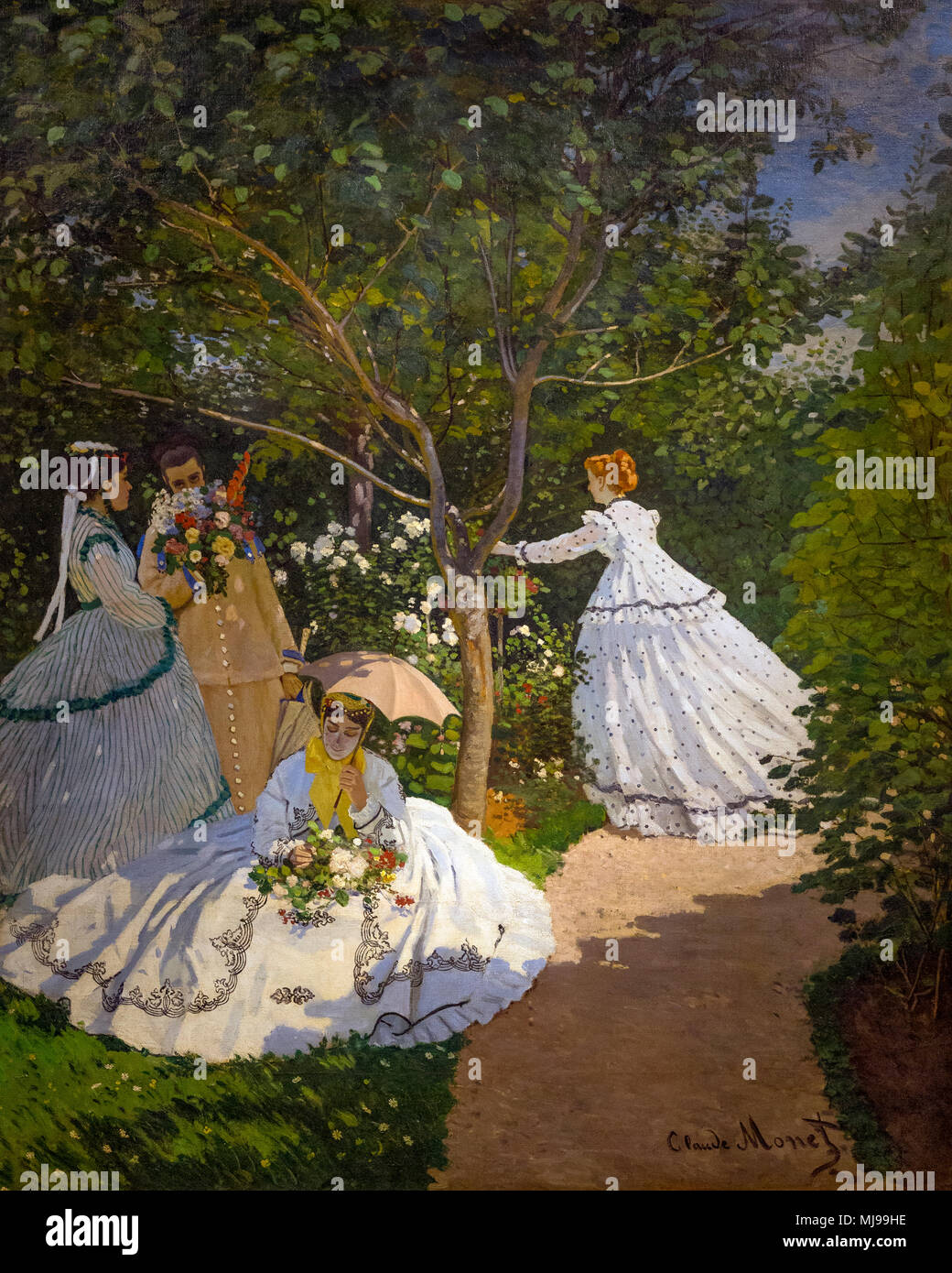 Le Donne In Giardino Claude Monet 1866 Musee D Orsay Parigi Francia Europa Foto Stock Alamy