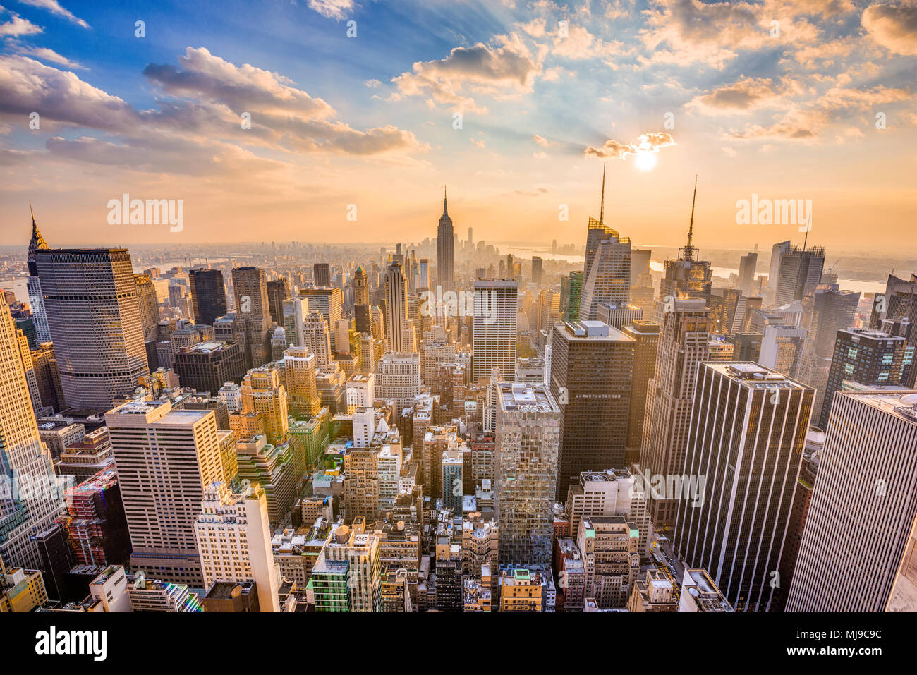 New York, New York, Stati Uniti d'America midtown skyline di Manhattan. Foto Stock