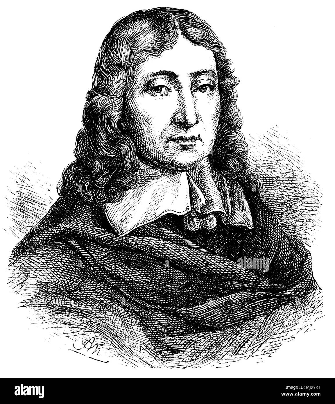 John Milton (nato il 9 dicembre 1608 , morto Novembre 8, 1674 ), Foto Stock