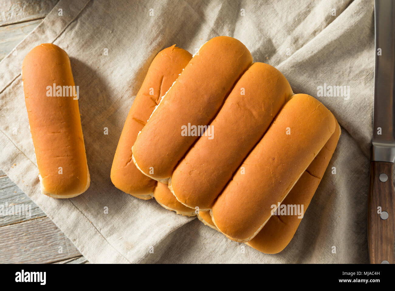 Grano intero Hot Dog panini pronti a mangiare Foto Stock