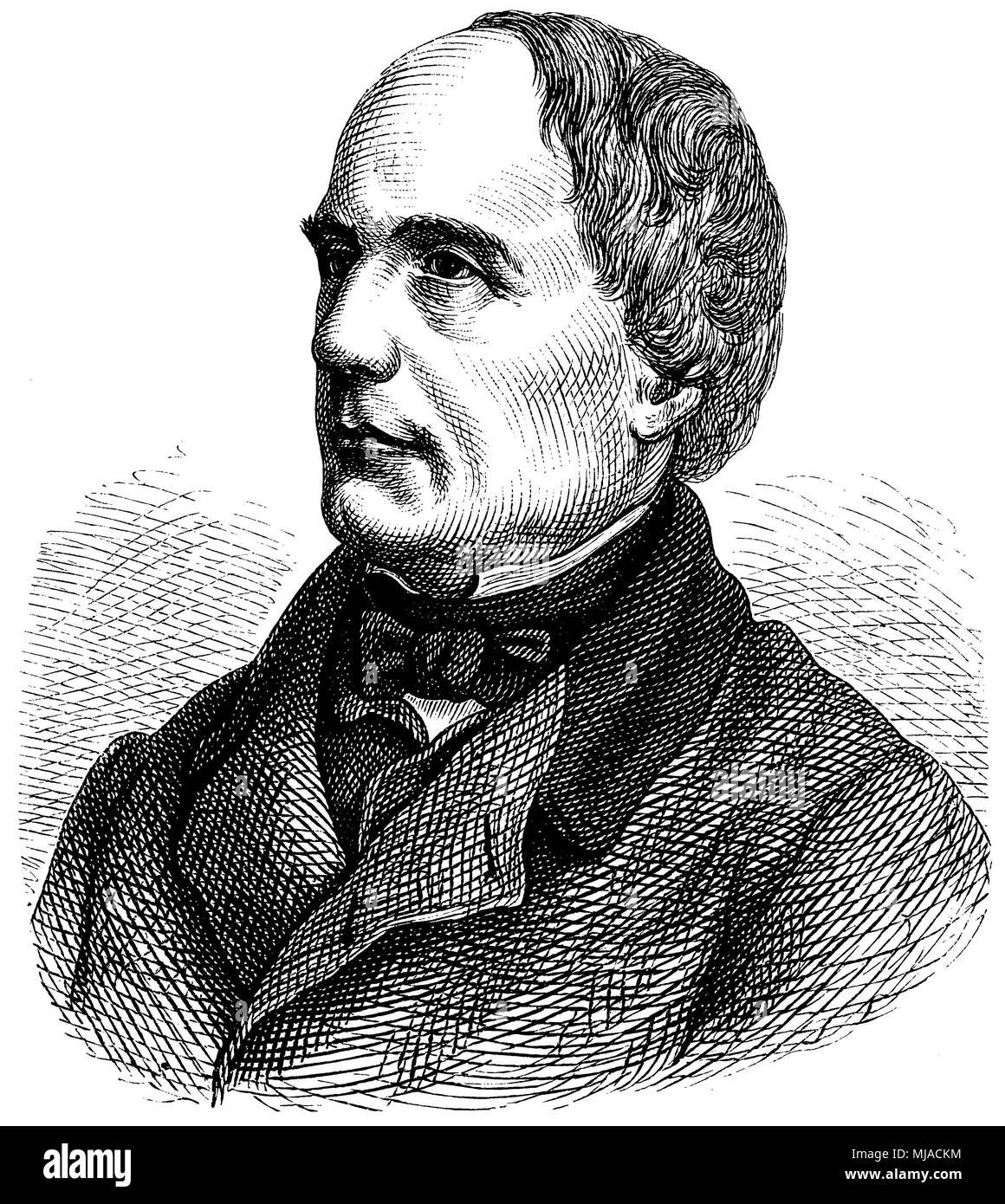 Edgar Quinet (nato il 17 febbraio 1803, morì il 27 marzo 1875), Foto Stock