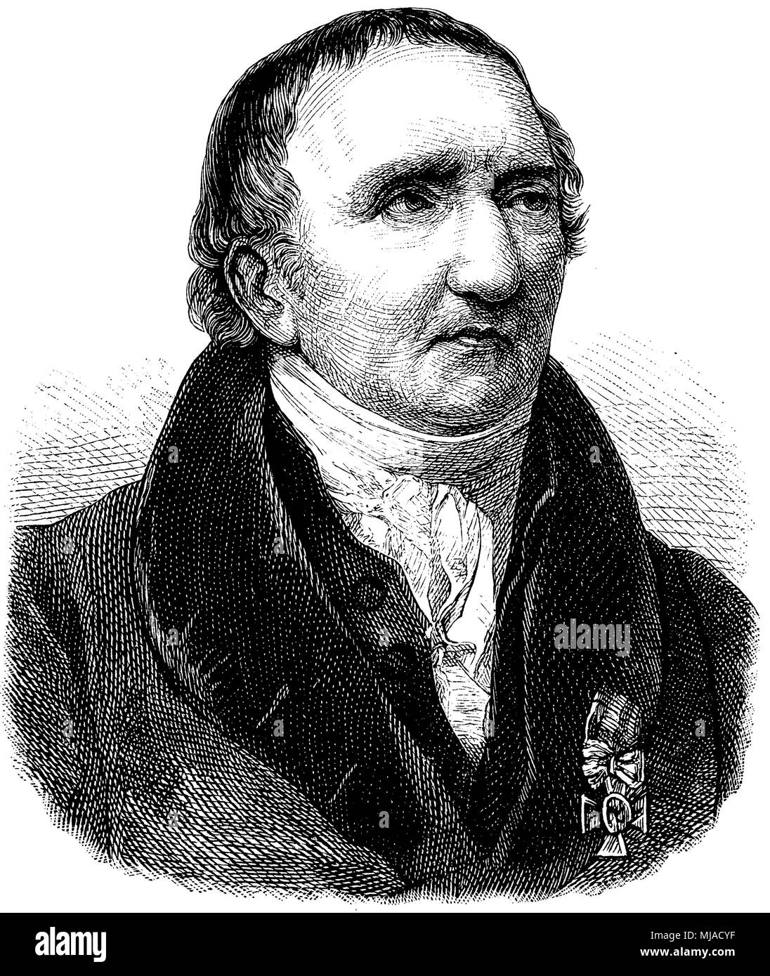 Johann Gottfried Schadow (nato il 20 maggio 1764 , morì gennaio 27, 1850 ), Foto Stock