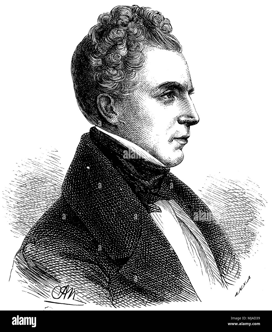 Karl Seydelmann (nato il 24 aprile 1795 , morì il 17 Marzo 1843 ), Foto Stock