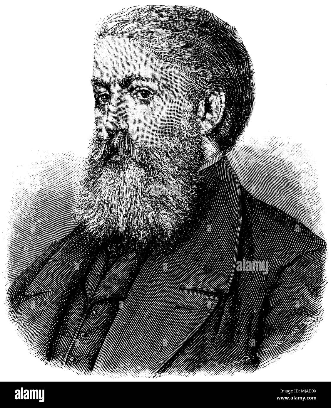 Karl Stieler (nato il 15 dicembre 1842 , morì il 12 aprile 1885 ), Foto Stock