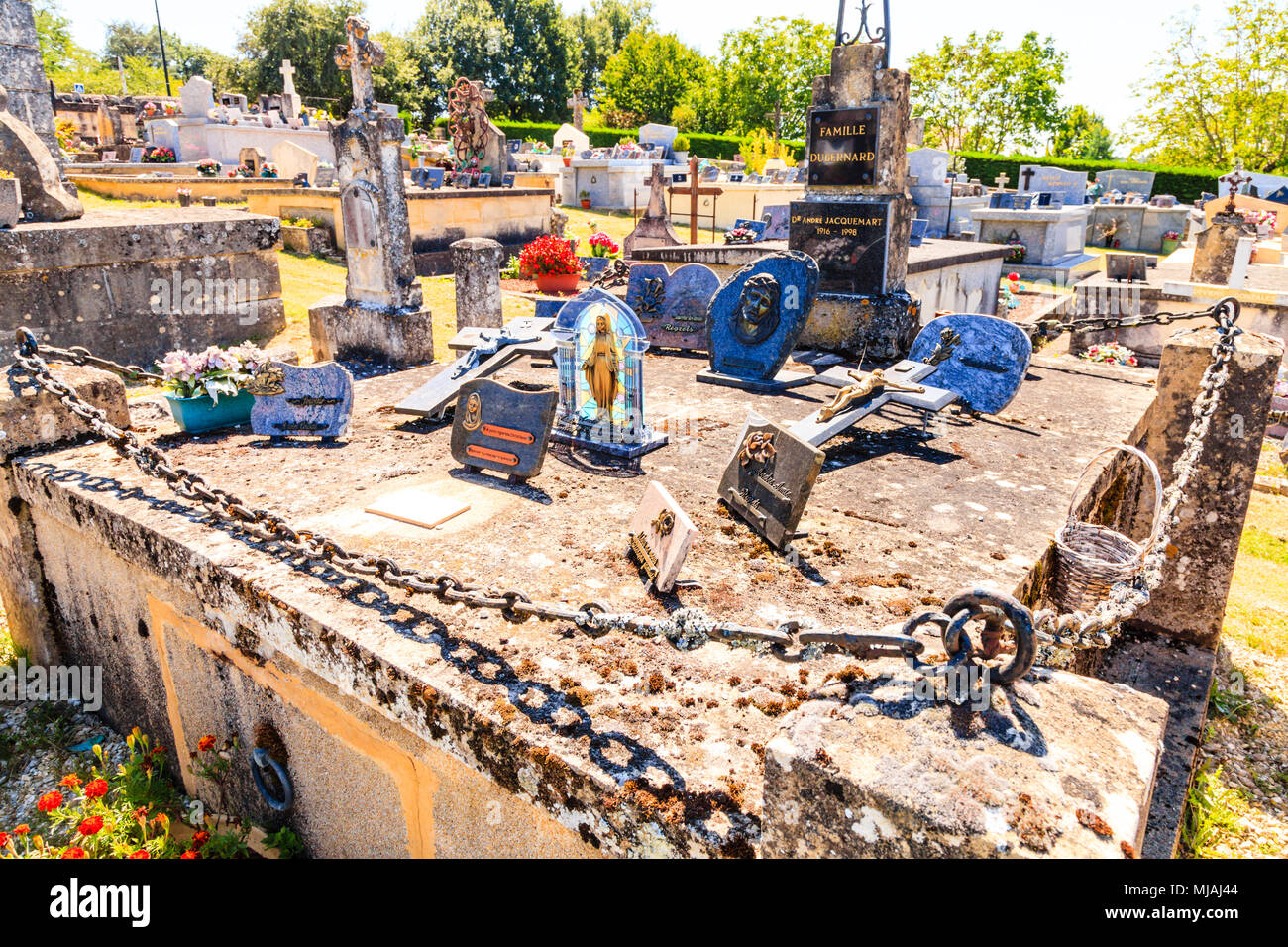 Cimitero rurale in Marquay, Perigord Noir, Francia Foto Stock