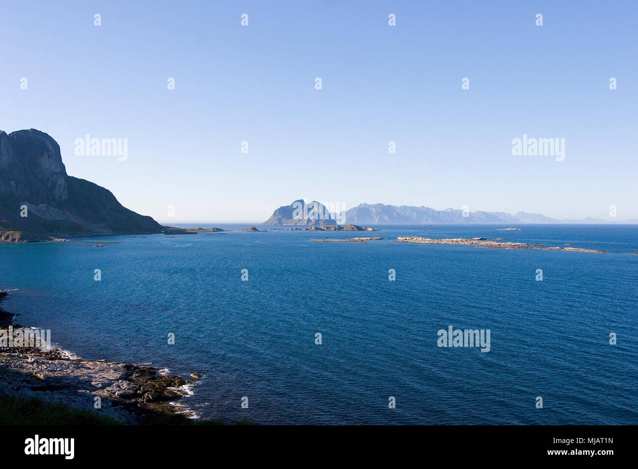 Insel Vaeroey, Lofoten Foto Stock