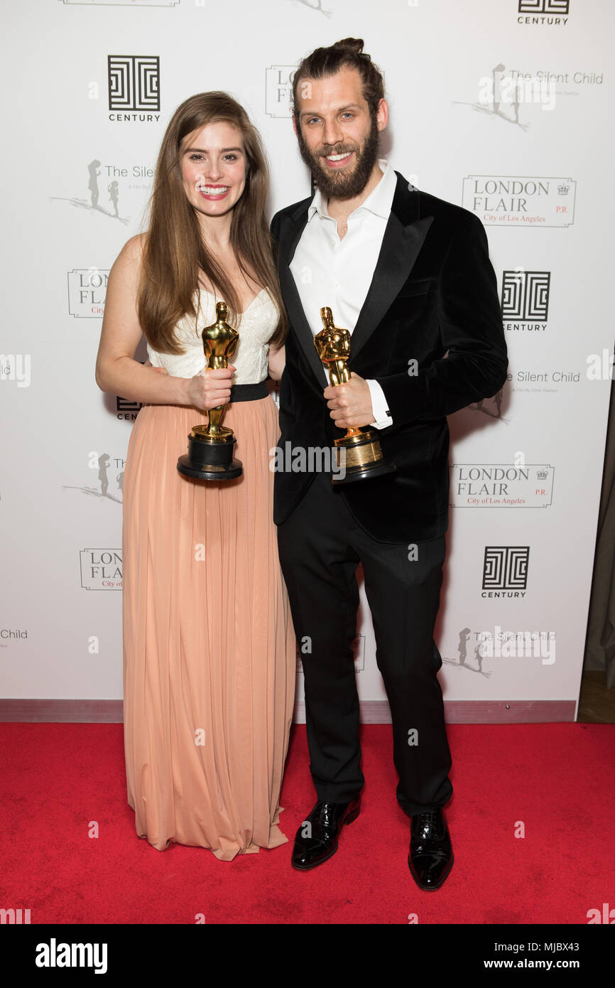 Il Secolo Club ospita il silenzioso bambino Oscar celebrazione e Londra Flair PR 10 dotate di compleanno: Rachel Shenton, Chris Overton dove: Londra, Regno Unito quando: 03 Apr 2018 Credit: Phil Lewis/WENN.com Foto Stock