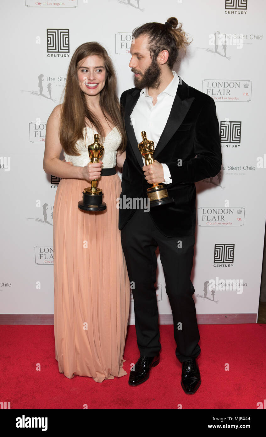 Il Secolo Club ospita il silenzioso bambino Oscar celebrazione e Londra Flair PR 10 dotate di compleanno: Rachel Shenton, Chris Overton dove: Londra, Regno Unito quando: 03 Apr 2018 Credit: Phil Lewis/WENN.com Foto Stock