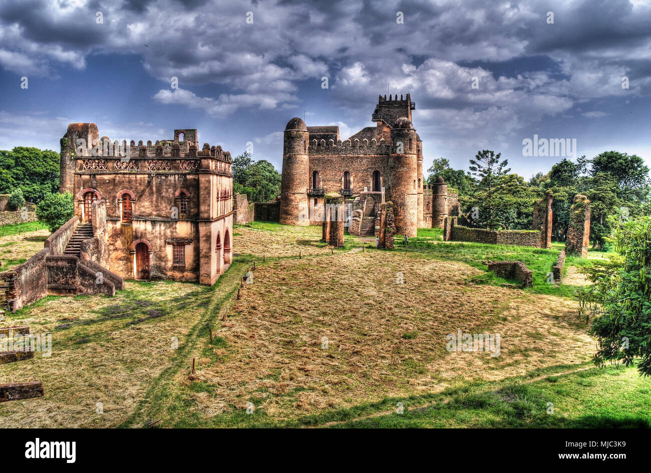 Fasilidas nel palazzo di Fasil Ghebbi sito , Gonder Foto Stock