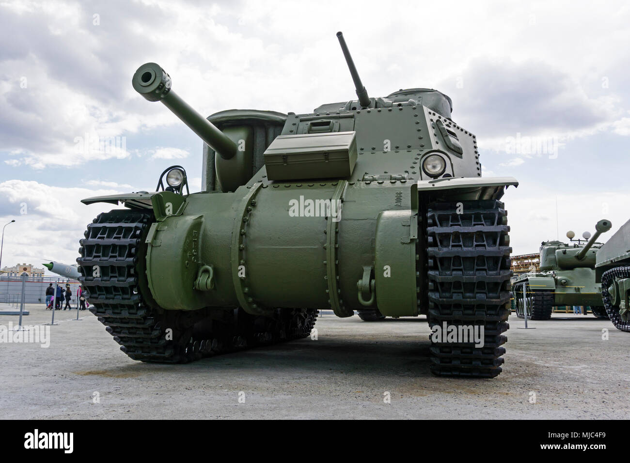 Verkhnyaya Pyshma, Russia - Marzo 01, 2018: American medie DEL SERBATOIO M3A5 Lee nel museo di attrezzature militari Foto Stock