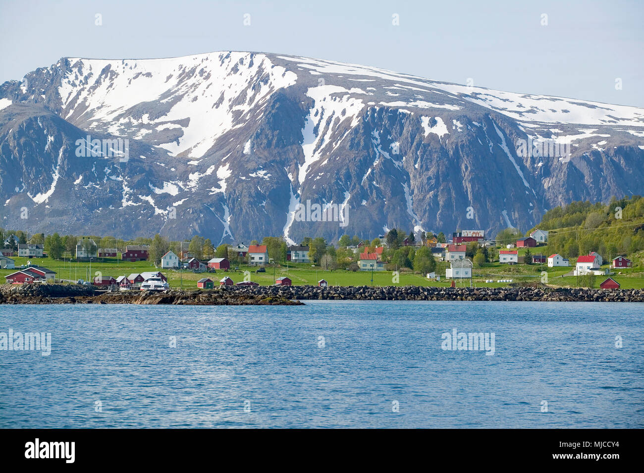 Insel Bjarkoe in Nordnorwegen Foto Stock