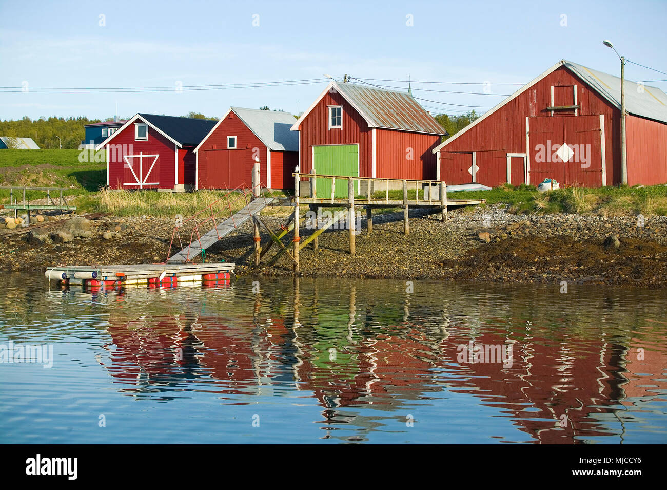 Insel Bjarkoe in Nordnorwegen Foto Stock