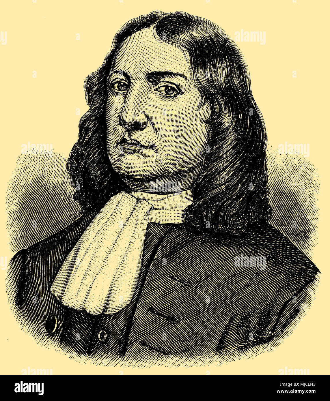 William Penn (nato il 14 ottobre 1644 , morì il 30 luglio 1718 ), Foto Stock