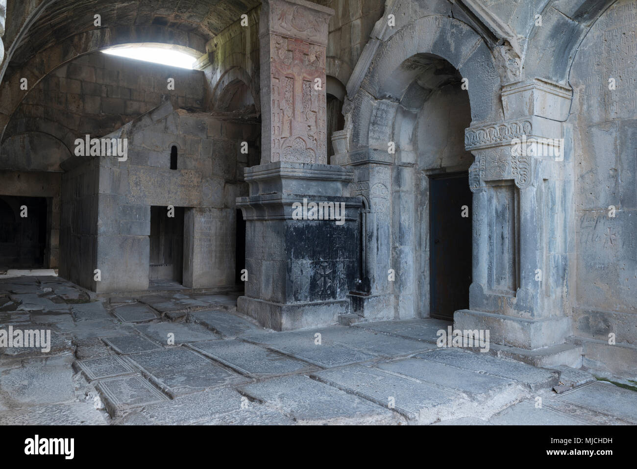 Il monastero di Haghpat in Armenia. Interno Foto Stock