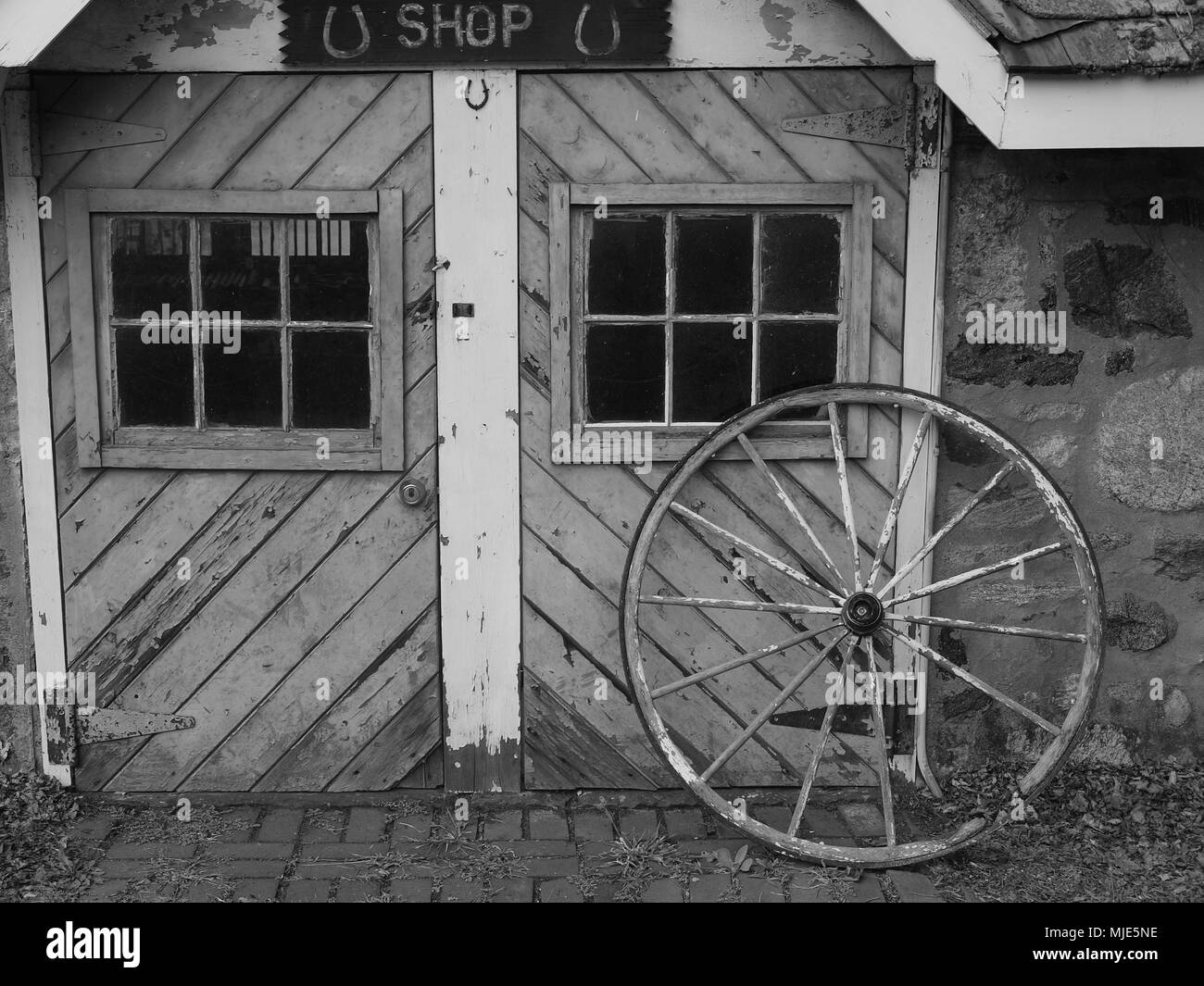 In bianco e nero di paesaggi, nel New Jersey Foto Stock