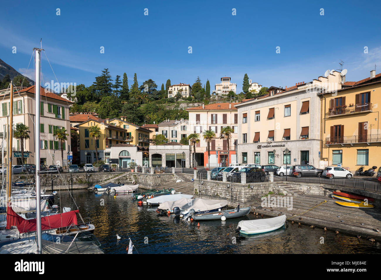 Porto di Menaggio, il lago di Como in provincia di Como, Lombardia, Italia  settentrionale, Italia, Europa meridionale, Europa Foto stock - Alamy