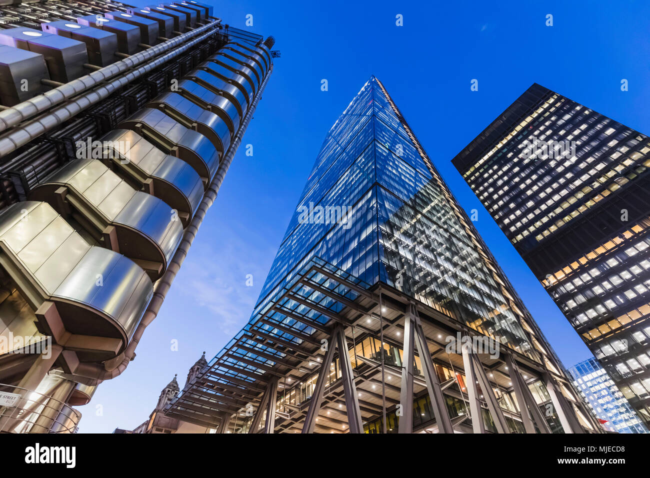 Inghilterra, Londra, Città di Londra, Leadenhall Street, Il Leadenhall edificio aka il Cheesegrater Foto Stock